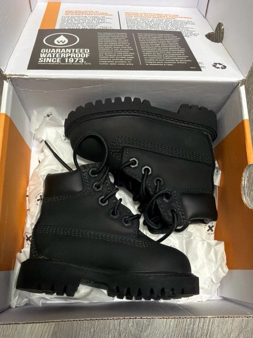 Timberland Premium 6-in Boot Black Toddler (TD)